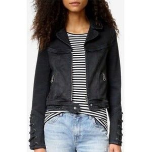 Free People Shrunken Twill Denim Jacket
